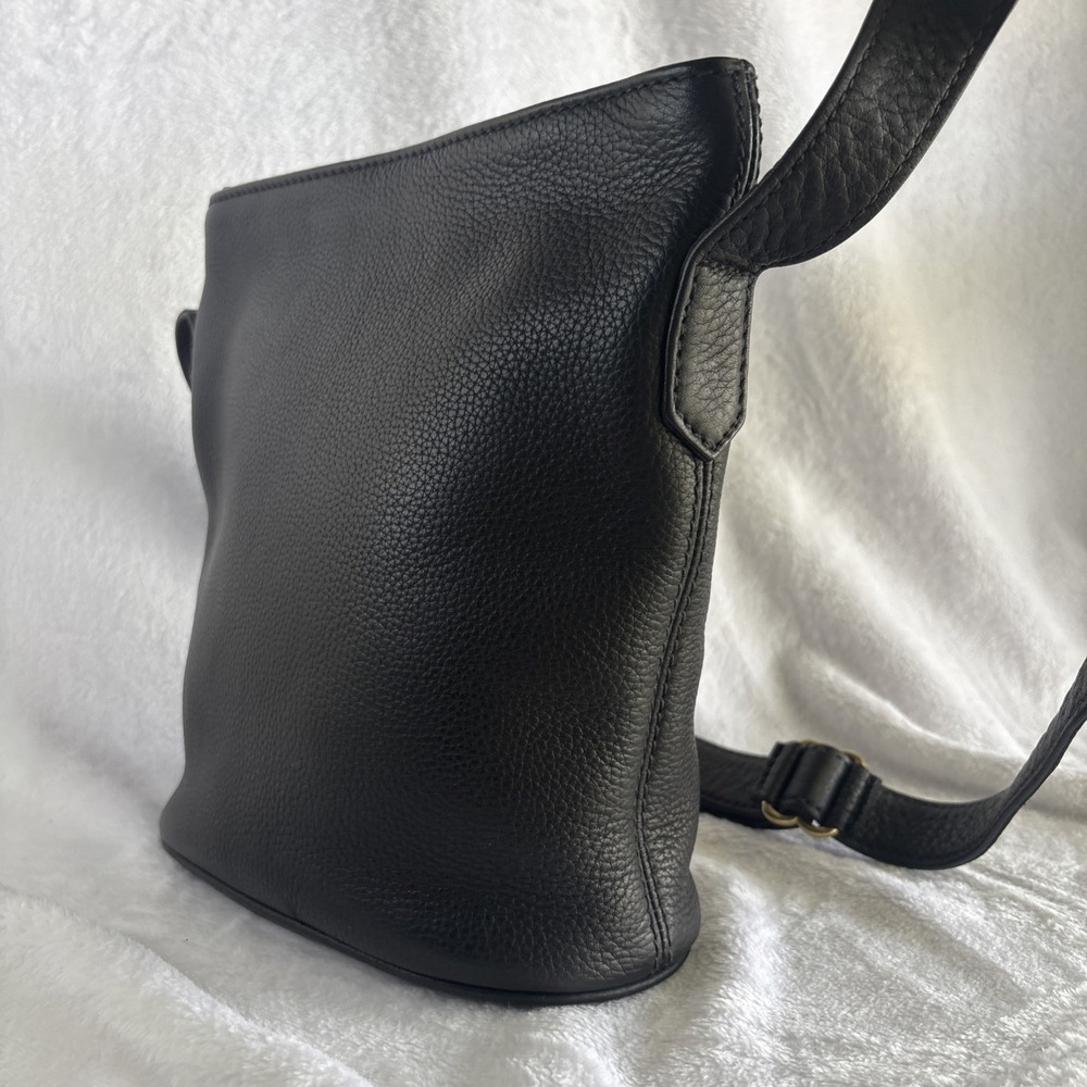 Vintage COACH Sonoma Bucket Zip Bag Black Pebble Leather 4907 90s Costa Rica - Picture 6 of 16